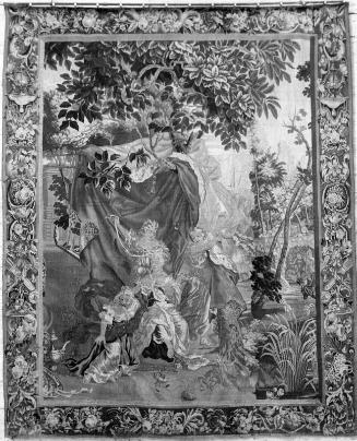 Tapestry: Female figures in Landscape