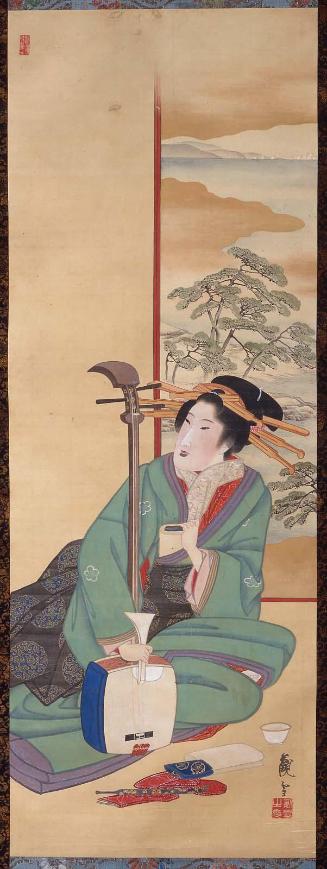 Geisha with Shamisen