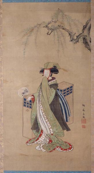 Female Peddler Under a Willow Tree