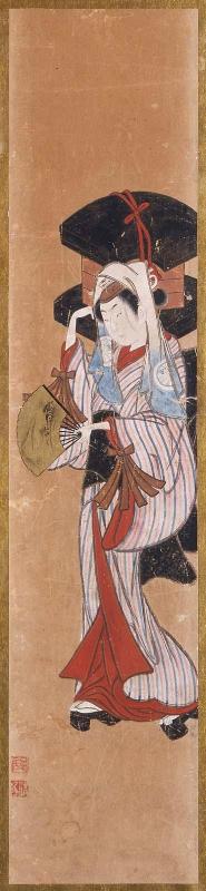 Segawa Kikunojô II as a Seller of Fan-Papers