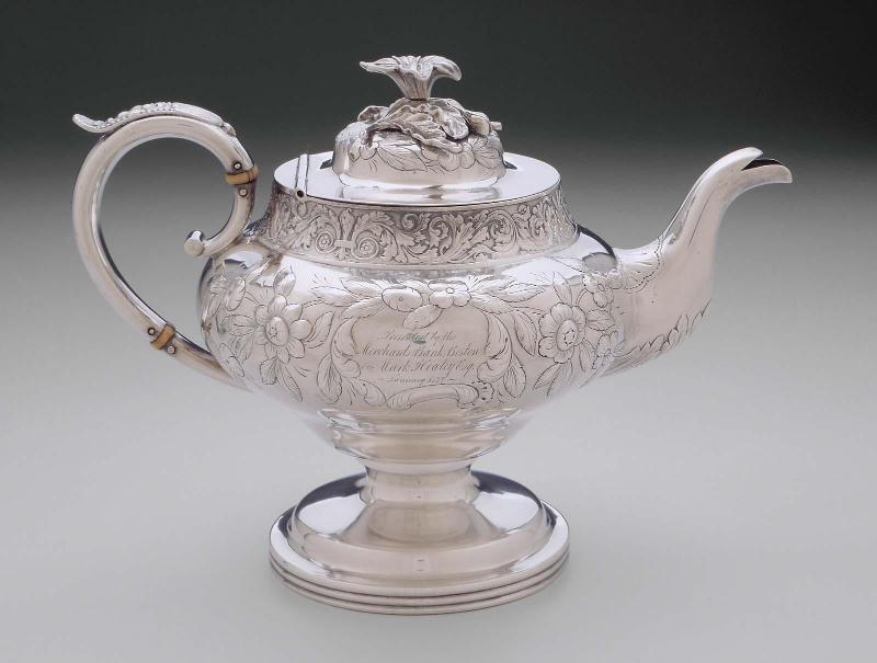 Teapot, part of a four-piece tea service