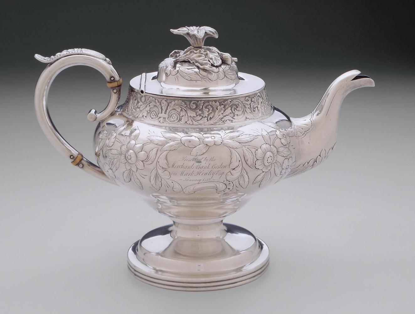 Teapot, part of a four-piece tea service