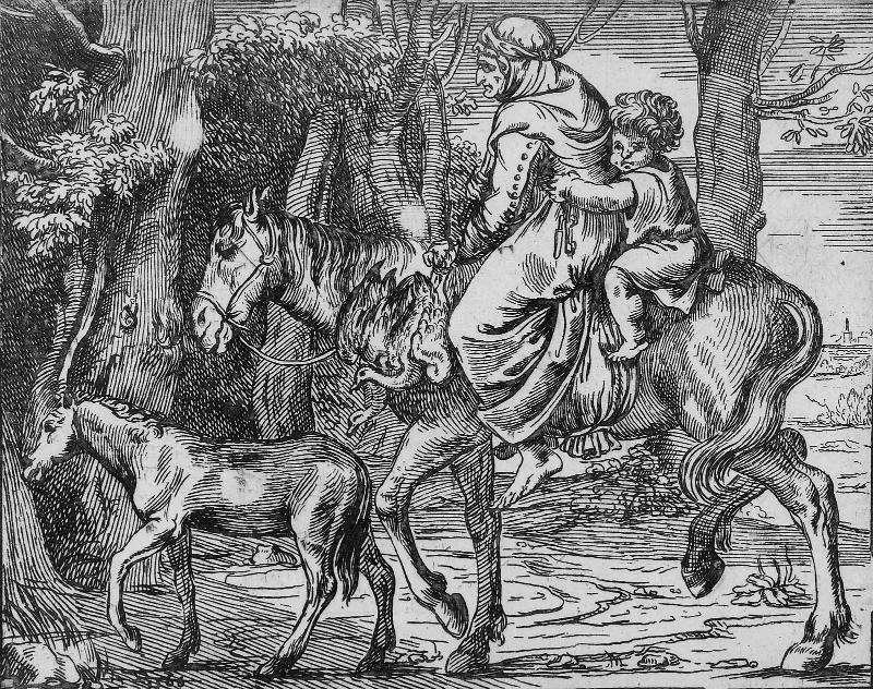 An Old Peasant Woman Riding to Market