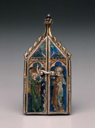 Reliquary Triptych with the Crucifixion, Coronation of the Virgin, Saint Peter and Saint Paul, and the Annunciation