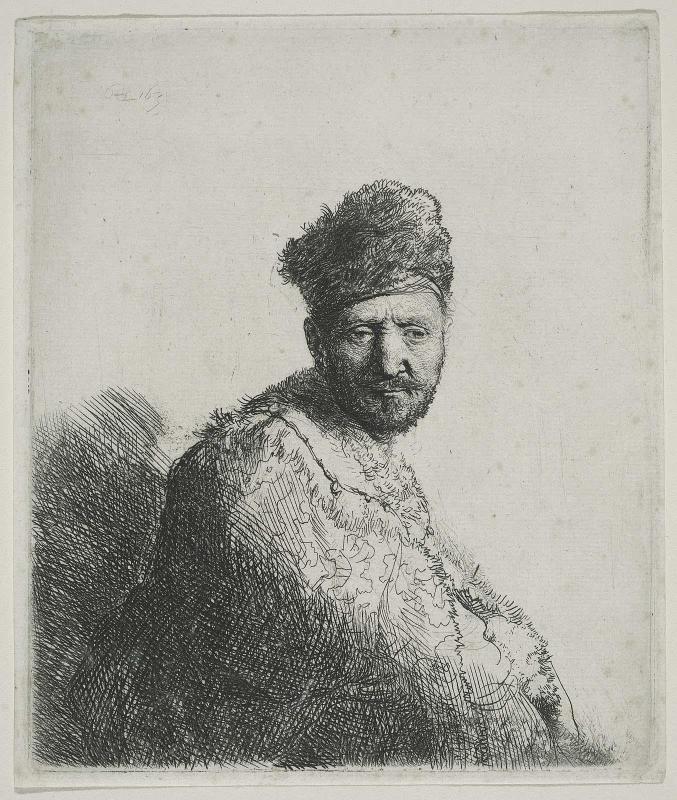 Bearded Man, in a Furred Oriental Cap and Robe: The Artist's Father