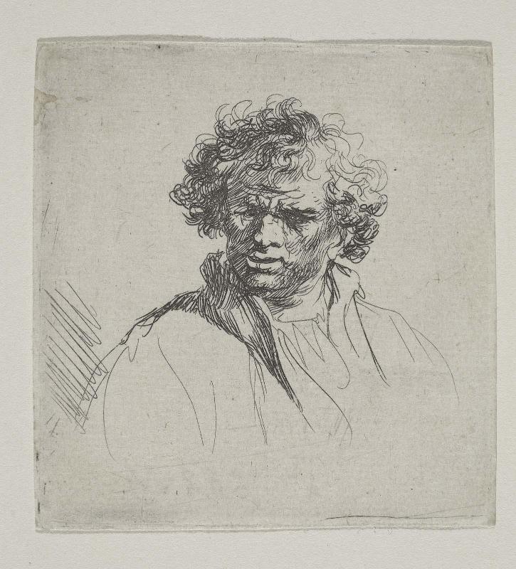 Curly-Headed Man with a Wry Mouth