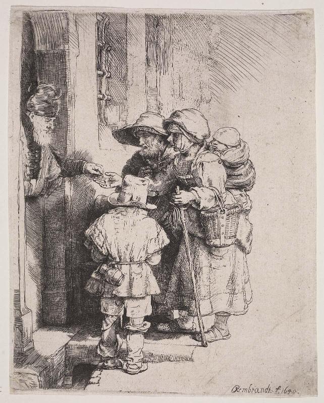 Beggars Receiving Alms at the Door of a House
