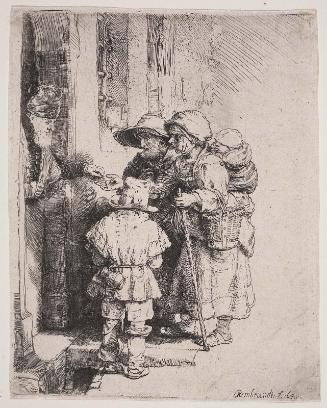 Beggars Receiving Alms at the Door of a House