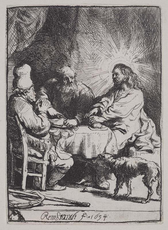 Christ at Emmaus: The Smaller Plate