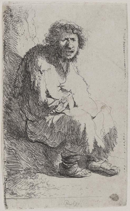 A Beggar Seated on a Bank (Self-Portrait)