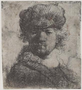 Self Portrait in a Heavy Fur Cap: Bust