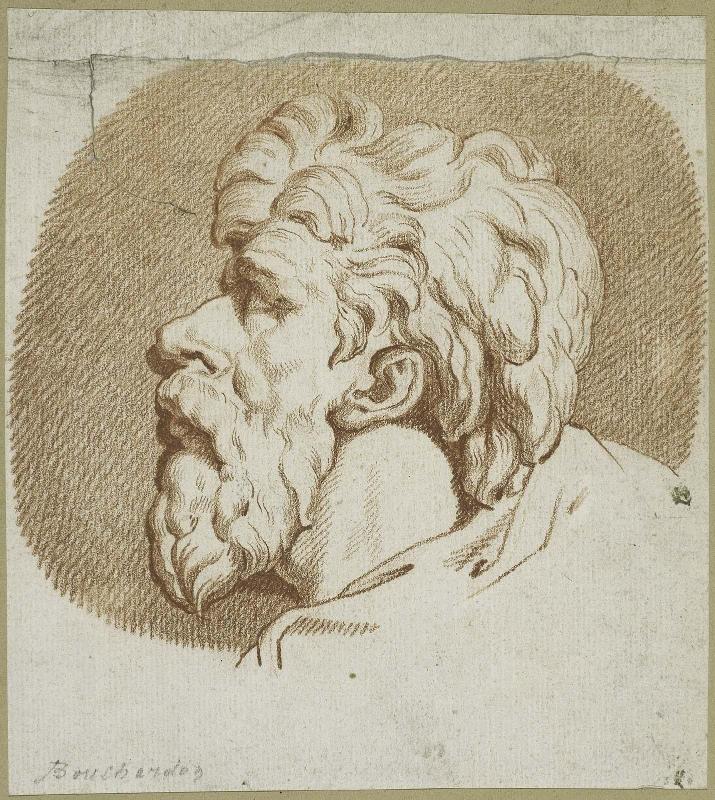 Head of a Bearded Man (profile to left)