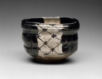 Tea bowl with net design