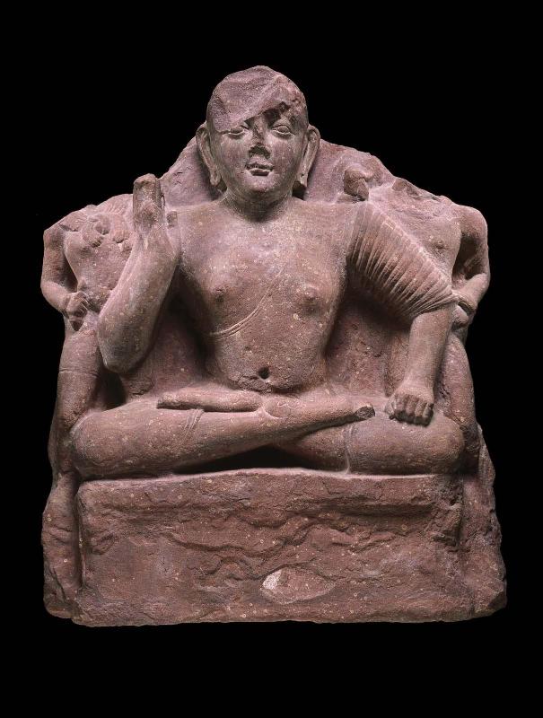 Seated Buddha with fragments of attendants