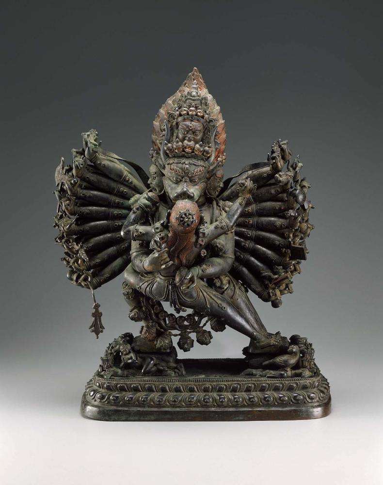 Vajrabhairava with consort Vajravetali