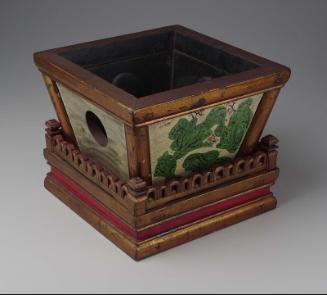 Box drum (zhu) and base