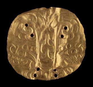 Embossed gold disk