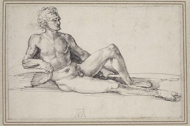 A Nude Man Reclining, Holding a Club