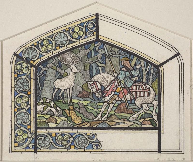 St. Hubert (Study for a stained-glass window)