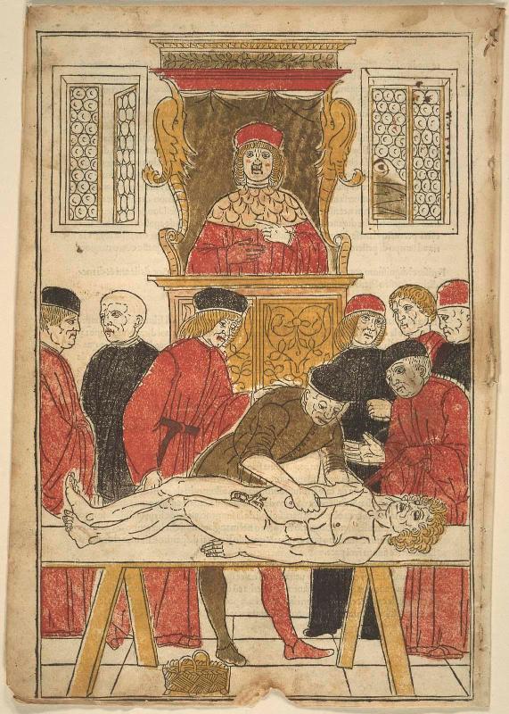 Anatomy Lesson, from Johannes de Ketham's "Fascicolo di medicina"