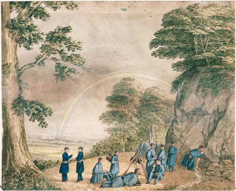 Blue Coats in Bivouac on Lookout Mountain, Tennessee