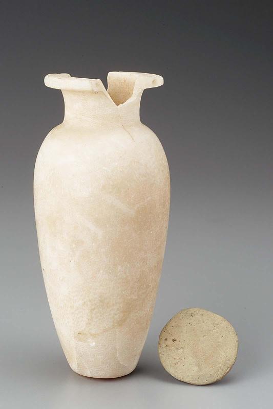 Slender shouldered jar with neck and lid