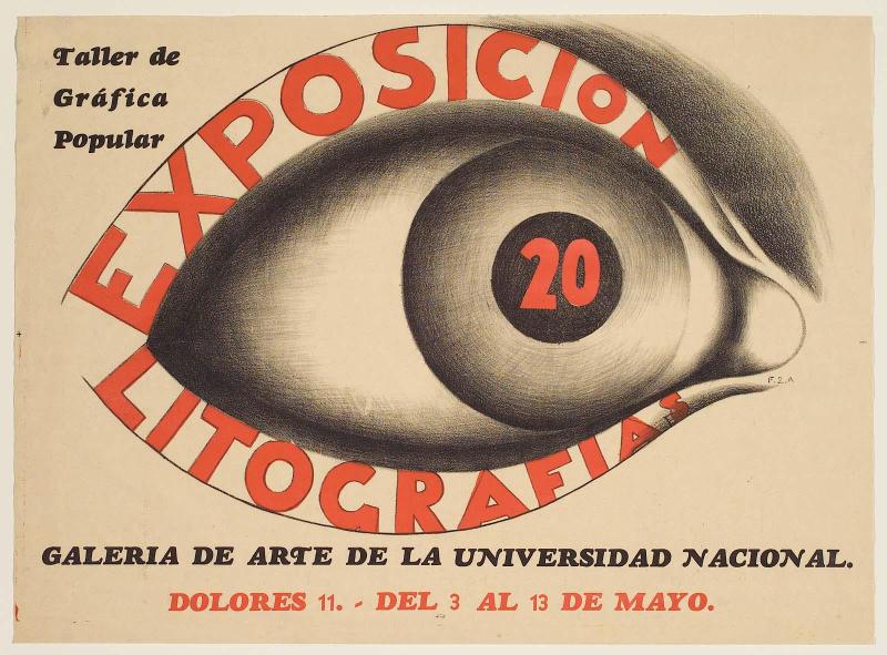Taller de Gráfica Popular: Exposición 20 Litografías, Galería de Arte de la Universidad Nacional