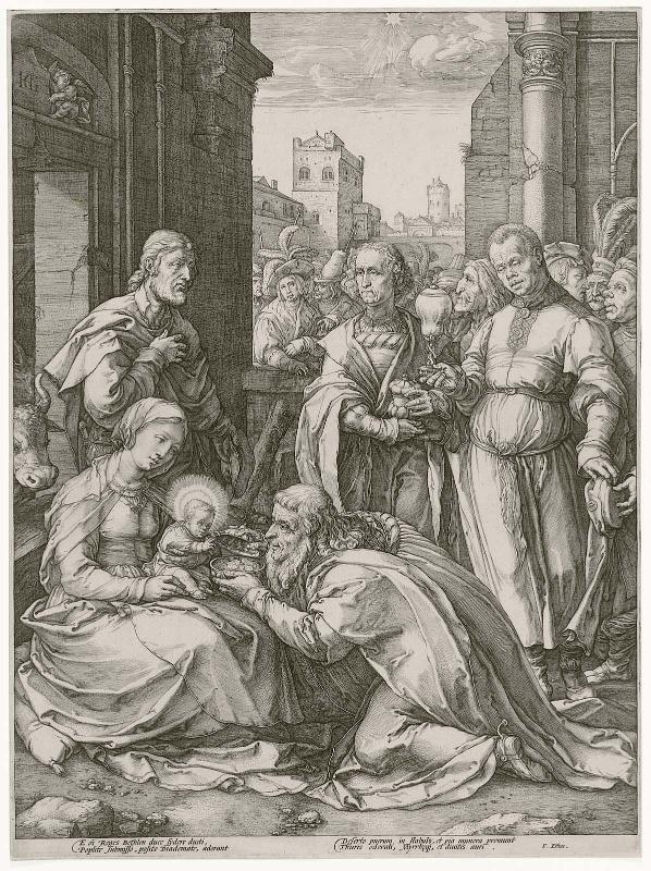 The Adoration of the Magi (from the Early Life and Birth of Christ series, 5th of 6 plates)