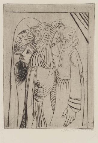 Fantasy (Five figures in exotic dress)