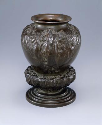 Central figure with hand on her heart