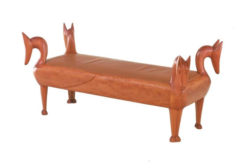 Bench with Horses
