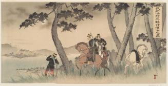 Our Cavalry Scouts Reconnoitering the Enemy's Movements (Waga sekkô kihei tekijô teisatsu no zu)