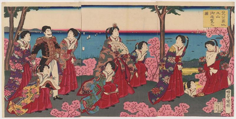 An Imperial Excursion to Maruyama in Shiba Park (Shiba kôenji Maruyama goyûran no zu)