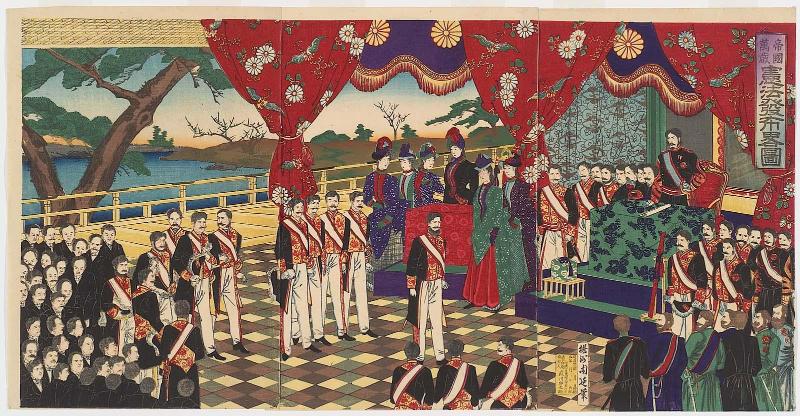 Long Live the Empire: A Sketch of the Promulgation of the Constitution (Teikoku banzai, kenpô happu ryakuzu)