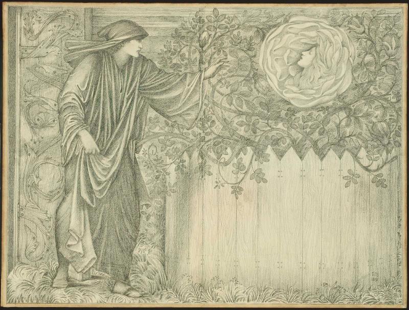 Pilgrim in the Garden from Chaucer's "Romance of the Rose"