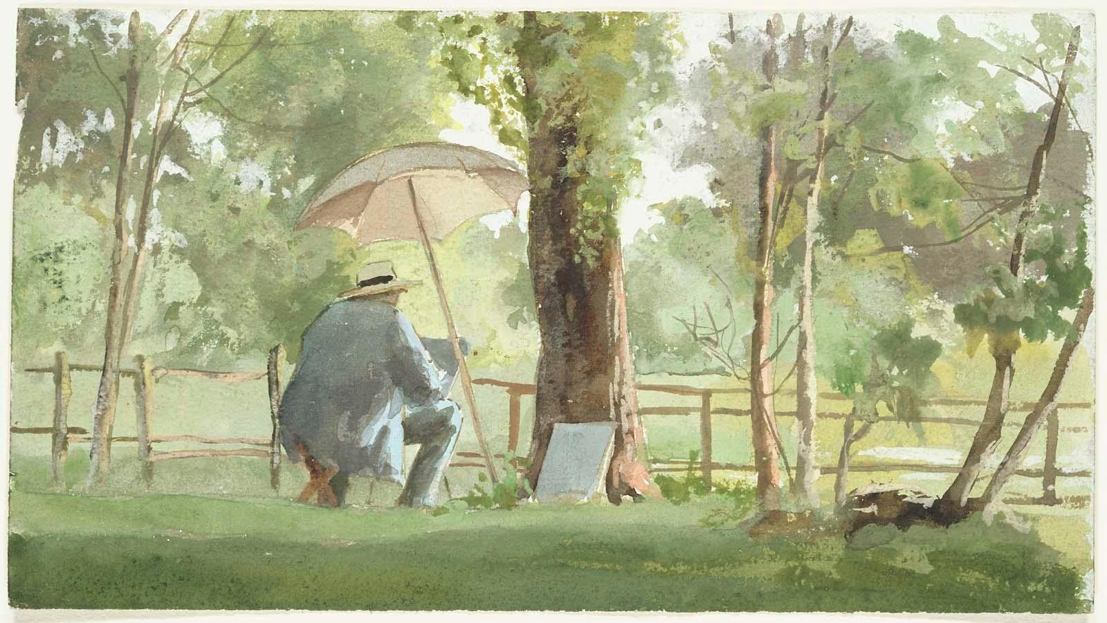 Artist Sketching in a Park