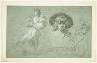 Study for "The Death of Major Peirson" (Young Boy and Fleeing Mother and Child)