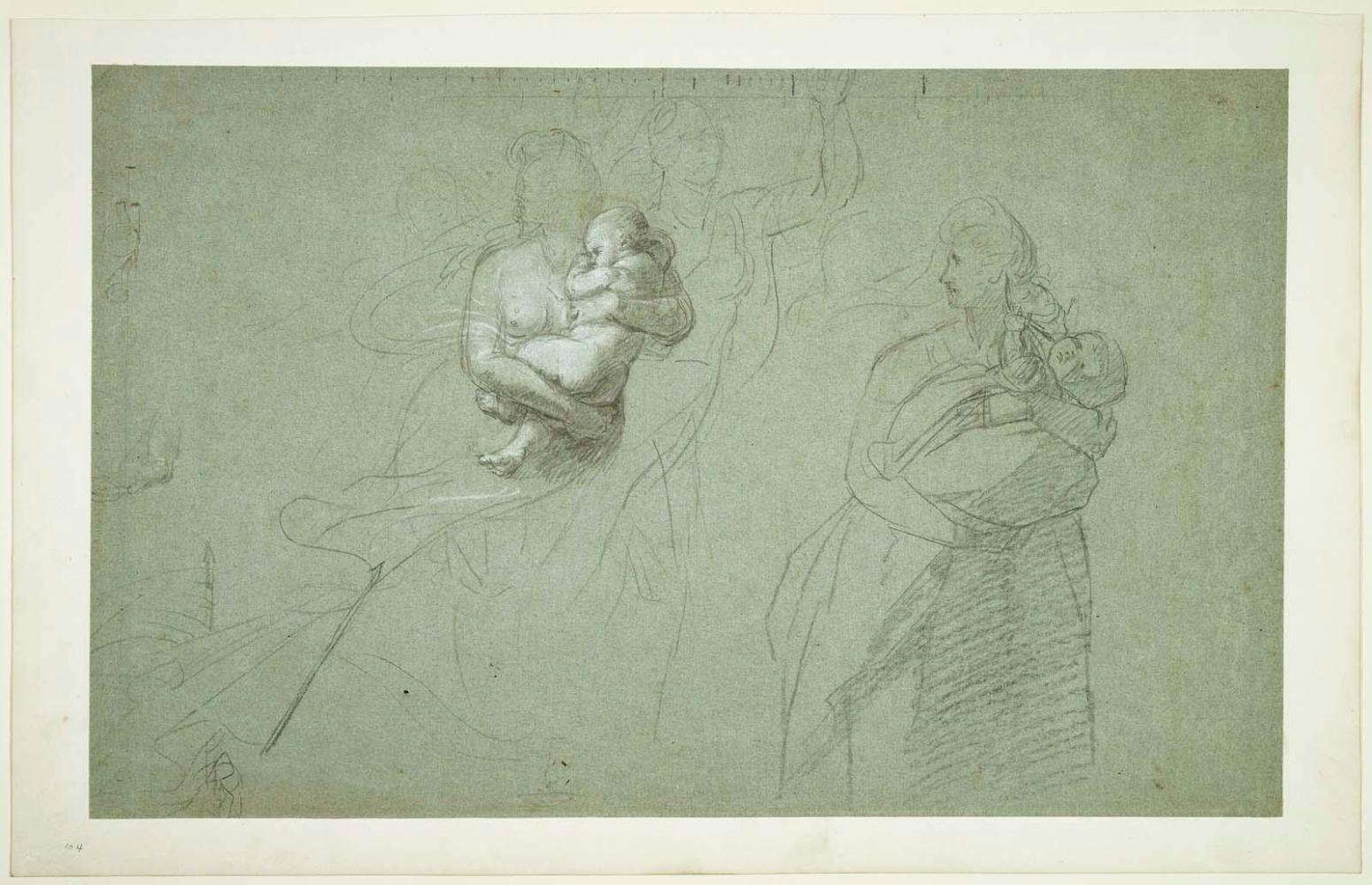 Study for "The Death of Major Peirson" (Fleeing Mother and Child)