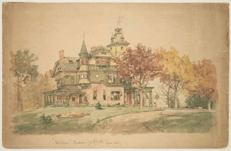 West View of "Waldheim," Residence of W. H. Webb