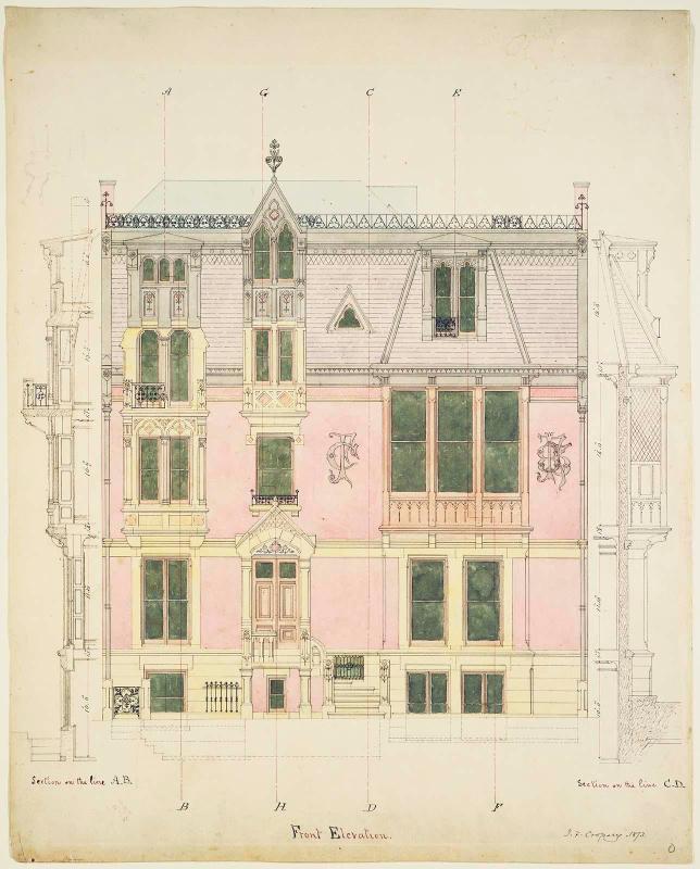 City House, Front Elevation (Four-storey house)