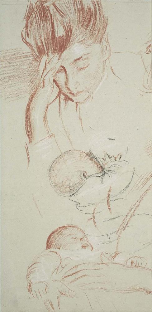 Woman with Two Infants