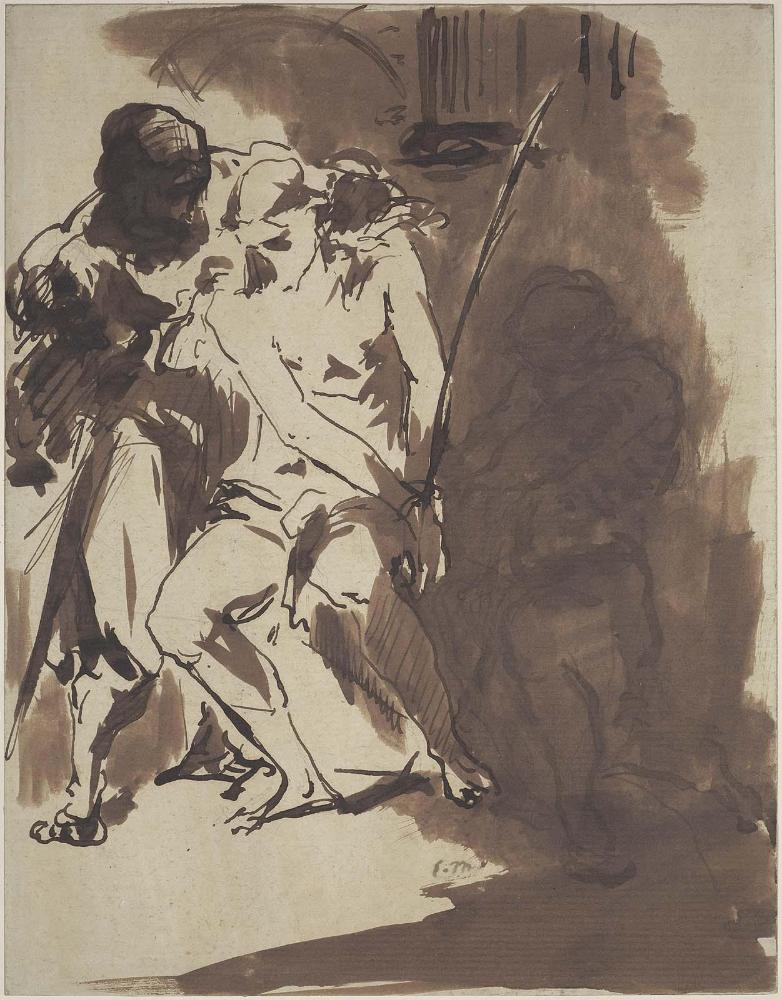 Study for Jesus Mocked by the Soldiers