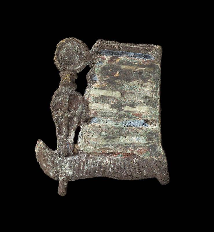 Fragment of a head-dress of Osiris