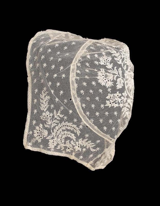 Woman's embroidered net cap