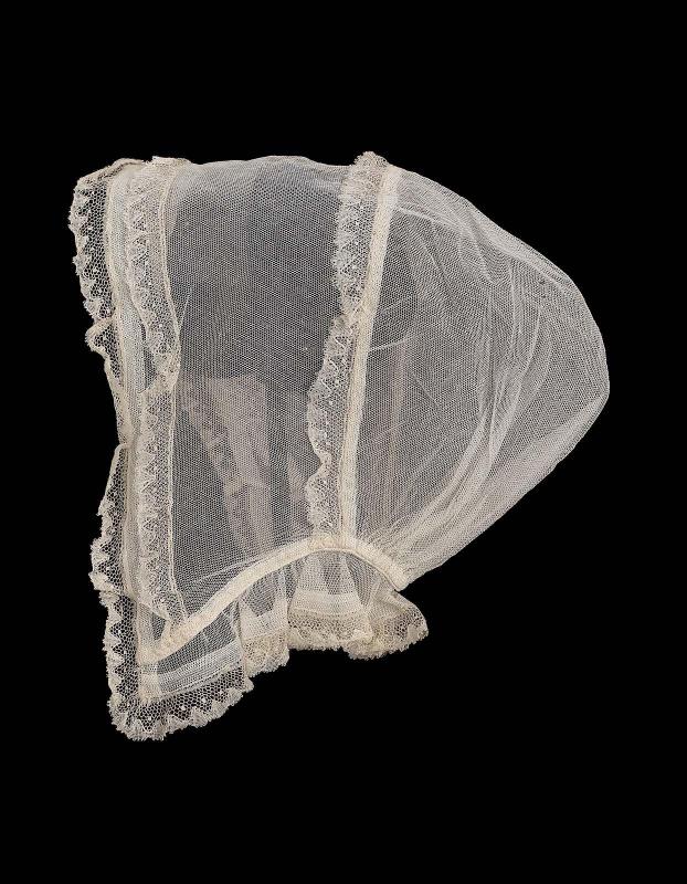 Woman's white net cap