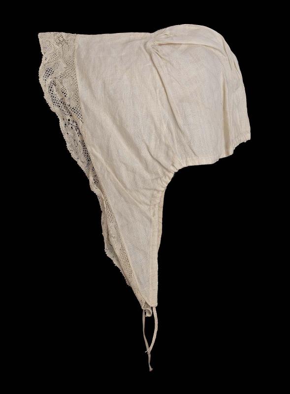 Woman's white linen cap