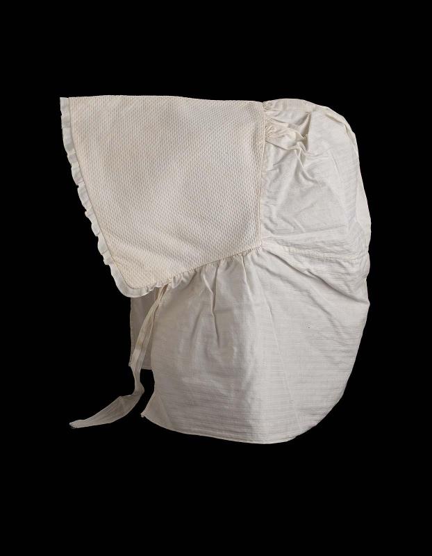 White cotton sunbonnet