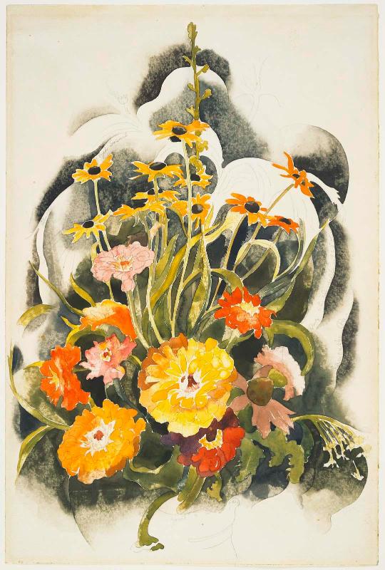 Youth and Old Age (Zinnias and Black-eyed Susans)