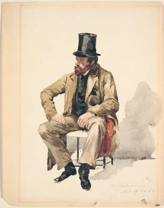Bearded Man in Tall Hat and Long Coat