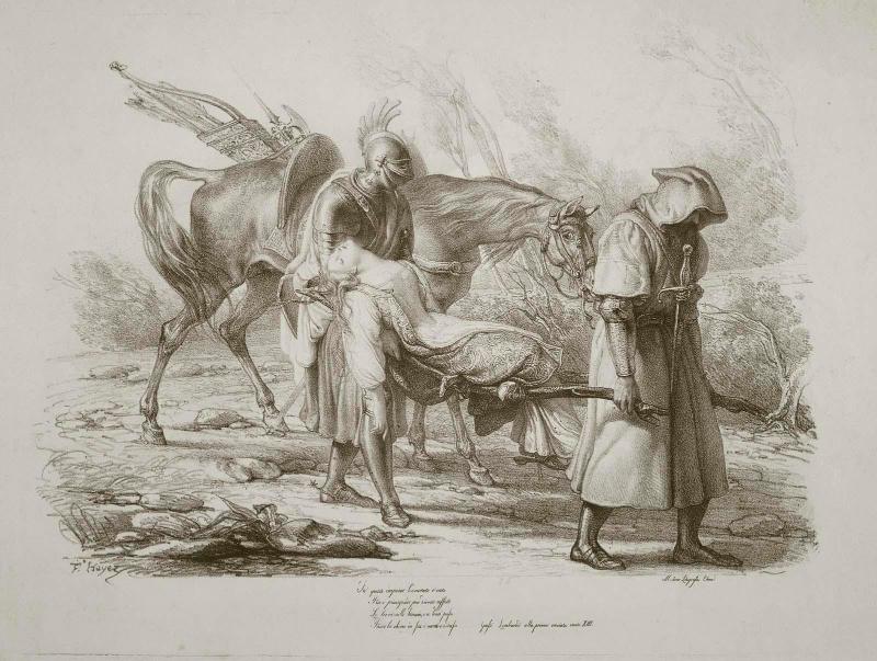 Pagano and Gulfiero Bearing the Body of Giselda (Two Men Transporting the Body of a Woman.